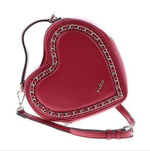 Aldo Red Heart-Shaped Crossbody Bag